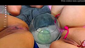 Lucy devours four juicy pussies and squirts wildly!