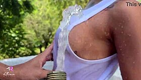 curvy colombian athenea rose has public car wash sex with max betancur's big cock