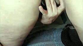 Shaved big ass babe squirts after blowjob in lingerie