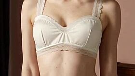 Eastern European Girls In Flowery Panties And Lingerie Barefoot