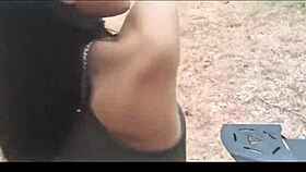 Beautiful Abby gives blowjob in missionary