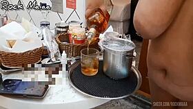 worship of monstruous breasts with blowjob with bbw on an unforgettable day