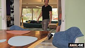 The anal slut is getting her butthole ready for tattoo