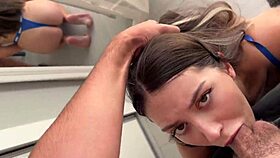 Fuck Stepsister's Mouth And Cum On Face!