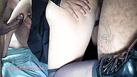 Kah Fox in Mini Gangbang with Anal DP and Bareback Action by Four Guys