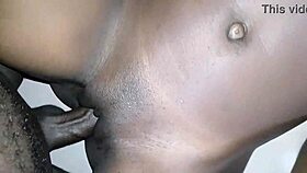 African teen 18+ shaved pussy gets fucked 😍
