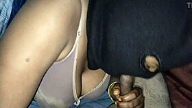 the indian wife teases with deepthroat blowjob, gets face fucked, swallows cum in mouth