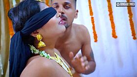 Newly married bhabhiji getting fucked by devar blindfolded