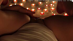 I filmed this female POV with romantic candlelight and dildo fucking my wet pussy, amateur close-up style.