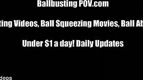 Watch Me Humiliate You by Kicking Your Balls in Femdom Style!