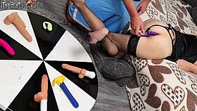 my stepsister's big ass in doggystyle with dildo and vibrators, she cumms so hard! 😍