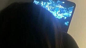 Blonde Housewife Nataly Real Bangs Beside Cuckold Husband