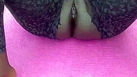 morning workout with a pretty ebony milf outdoors