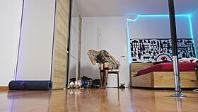 high heels fashion show with blonde glamour and feet fetish