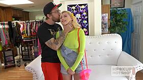 Blonde Slut Carolina Sweets Lets One Big Cock Wreck Her Holes