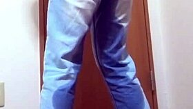 Girl Pees In Jeans As Brother Uses Bathroom