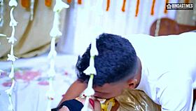 Newly married bhabhiji getting fucked by devar blindfolded