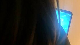 Blonde Housewife Nataly Real Bangs Beside Cuckold Husband