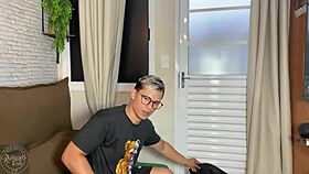 Latina students ditch studying to get creampied by big cock on sofa