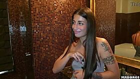 beautiful italian girl caught stealing, anal fucked and dp'd by boss