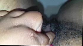 Curvy BBW Wife Strokes Pussy in Church Bathroom