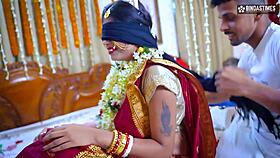 Newly married bhabhiji getting fucked by devar blindfolded