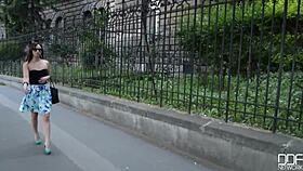 these gorgeous college girls are getting double penetrated and blowing in group sex 😈