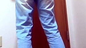 Girl Pees In Jeans As Brother Uses Bathroom