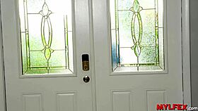 mylfex mother gives deepthroat blowjob to boy beside stepdaughter