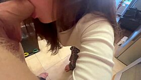 Roommate chokes and fucks me doggystyle, cumming in mouth