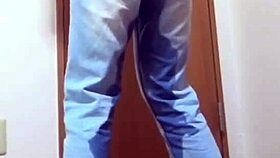 Girl Pees In Jeans As Brother Uses Bathroom