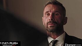 i watched chanel camryn worship her doms cock in restaurant