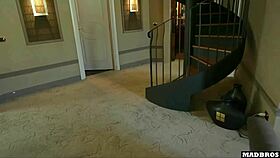 beautiful italian girl caught stealing, anal fucked and dp'd by boss