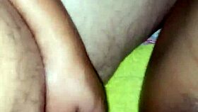 Ebony Milf's Oiled Wet Pussy Orgasm