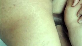 Shaved big ass babe squirts after blowjob in lingerie