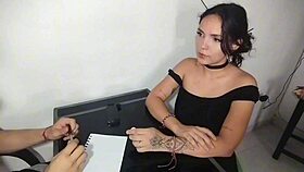 Stepsister asks for homework help, but gets fucked instead.