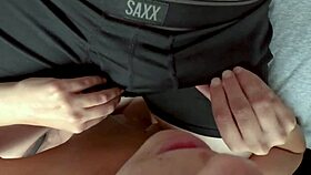 Couple enjoys fingering and domination close up