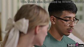 Shy virgin guy fucks popular teen 18+ cheerleader melody marks.