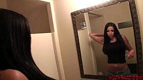 Busty Audrey blows and fucks huge cock intensely