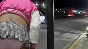 The Latina Tranny Shows Her Big Tits in Tlalpan