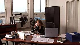 A beautiful girl is having sex with two cocks at once