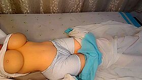 my stepsister with big ass and tits got horny seeing my clown mask on halloween