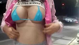 The Latina Tranny Shows Her Big Tits in Tlalpan