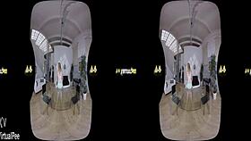 virtual reality porn where chrissy fox dives into her piss