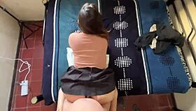 yo, this amateur schoolgirl got banged in her skirt after class!