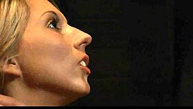 hardcore blonde endures punishment and deepthroat in garage bdsm session