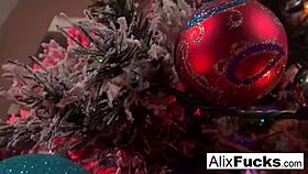 Christmas pov blowjob from sexy blonde alix lynx