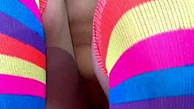 petite latina with big tits gets creampied in missionary after college