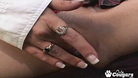 little jersey jaxin adjusts her panties and enjoys a treat