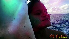 Honeymoon of the Famous Brazilian Dwarf Zezinho Tevez with Paty Bumbum and Fada Mel